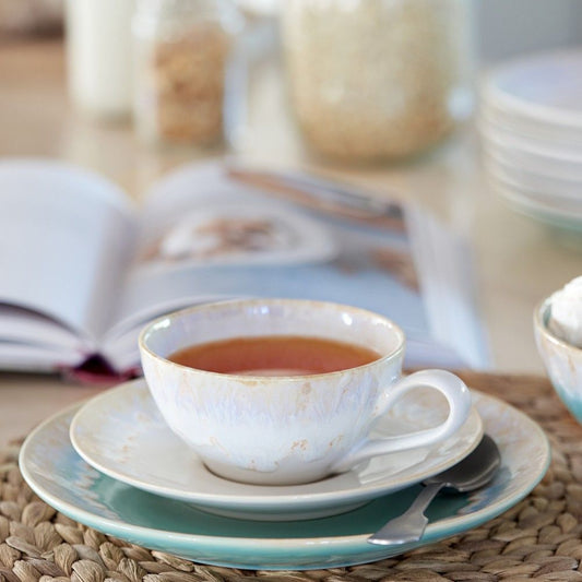 Taormina Tea Cup & Saucer Set - White