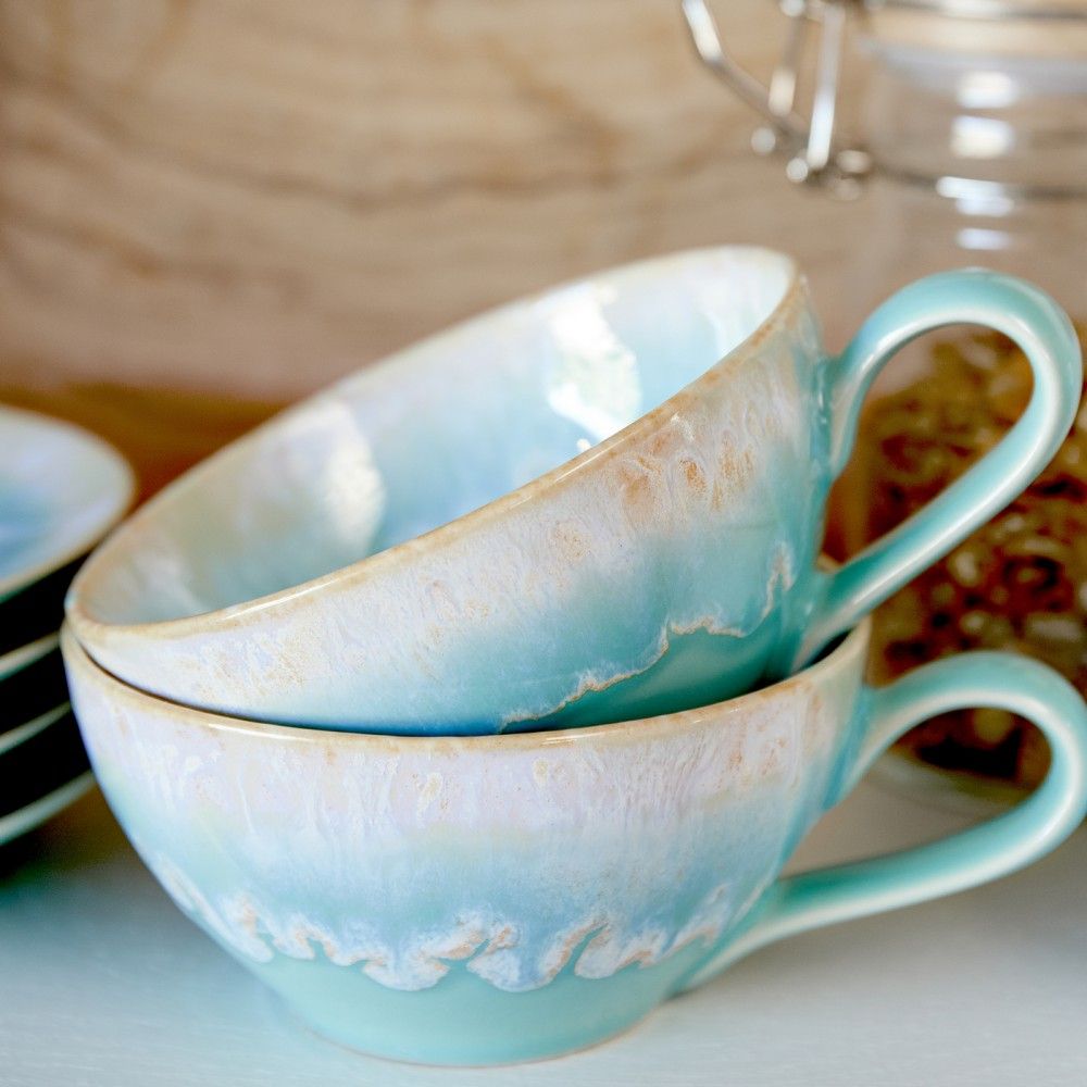 Taormina Tea Cup & Saucer Set - Aqua