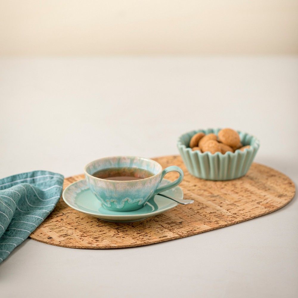 Taormina Tea Cup & Saucer Set - Aqua