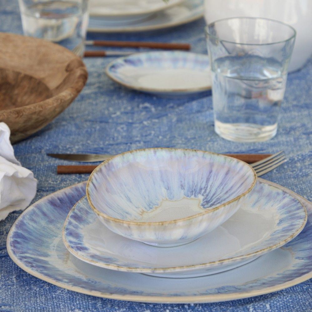 Brisa Oval Dinner Plate Set - Ria Blue