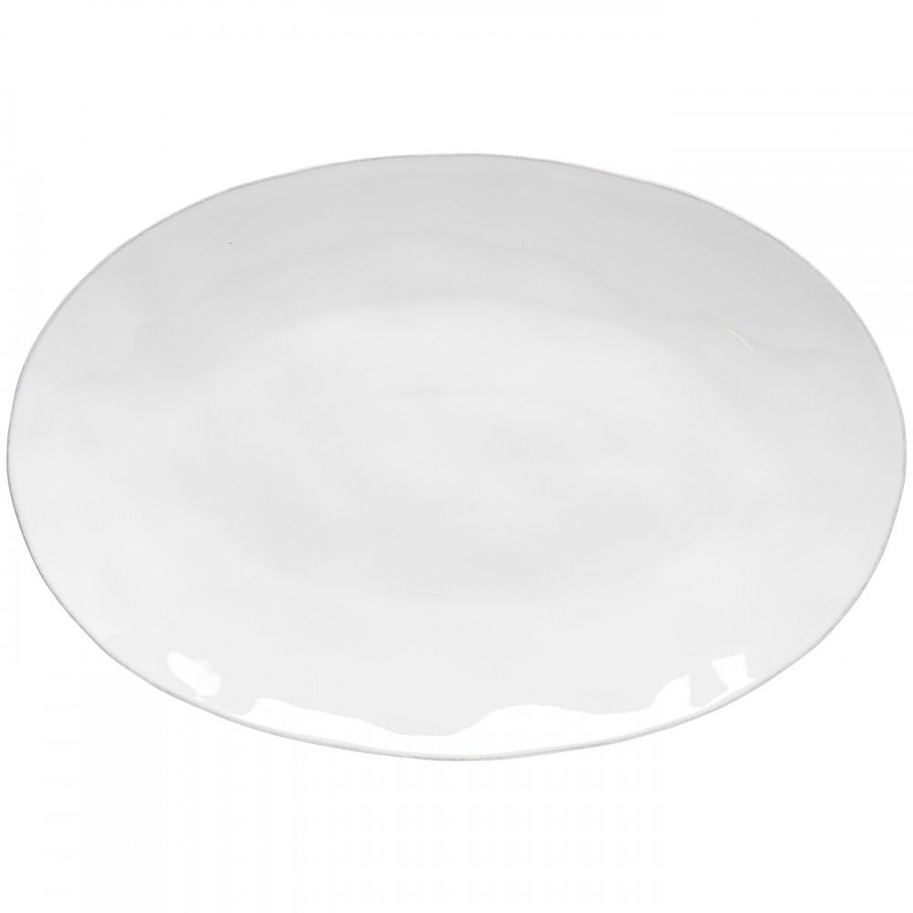 Livia Large Oval Platter - White
