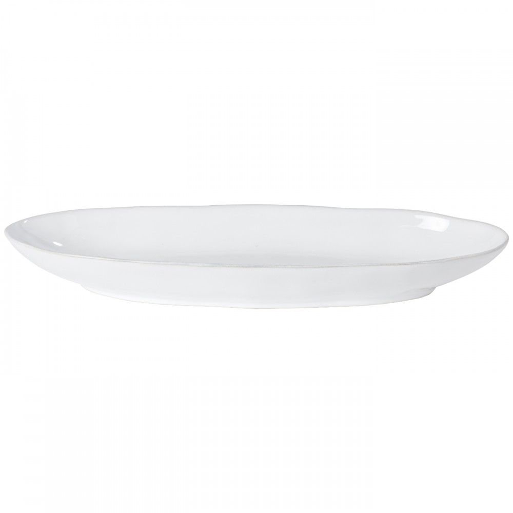 Livia Medium Oval Platter - White