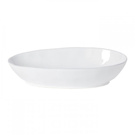 Livia Medium Oval Baker - White