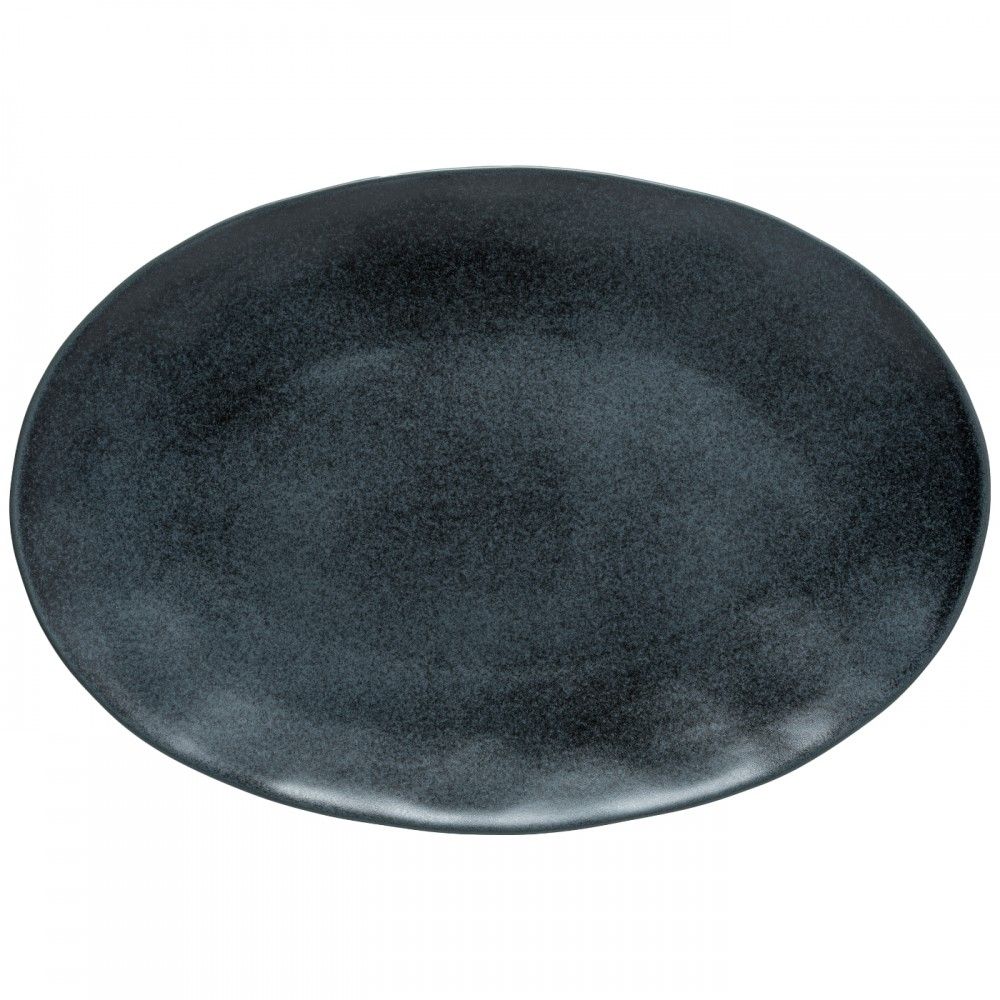 Livia Large Oval Platter - Matte Black