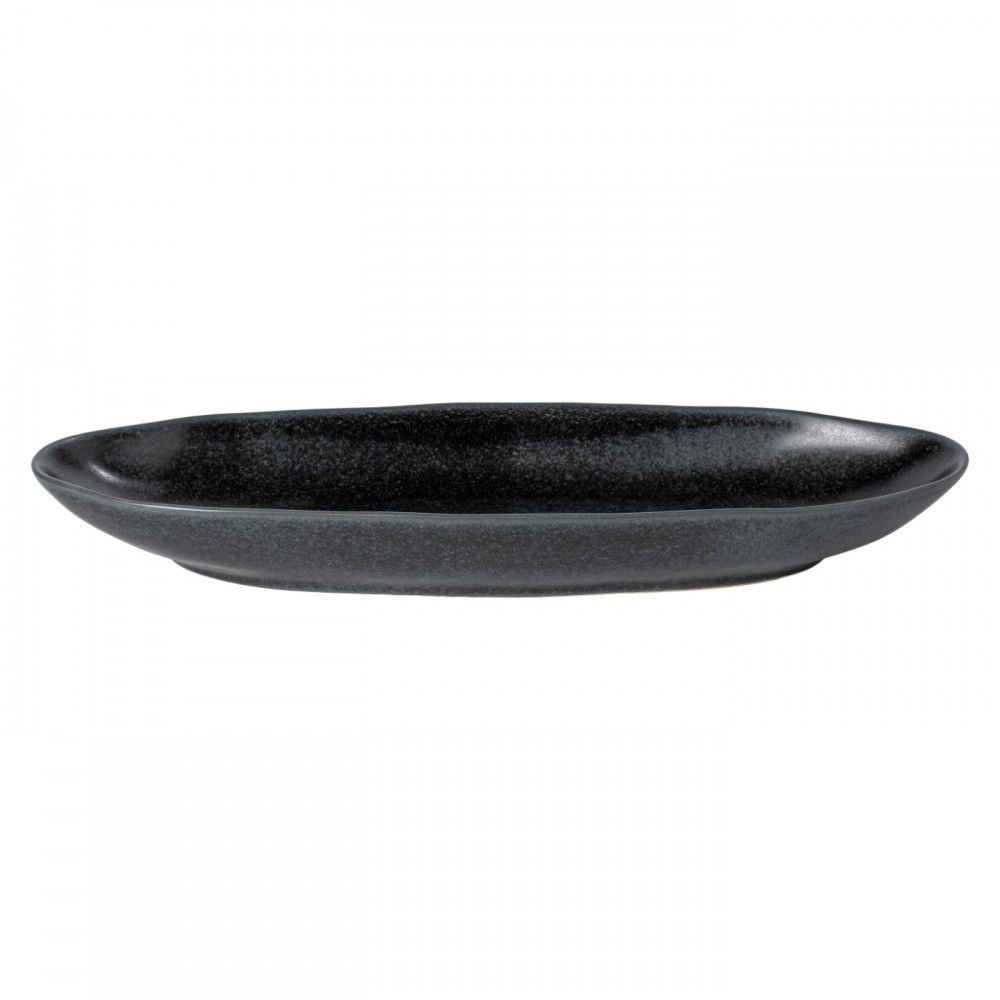 Livia Small Oval Platter - Matte Black