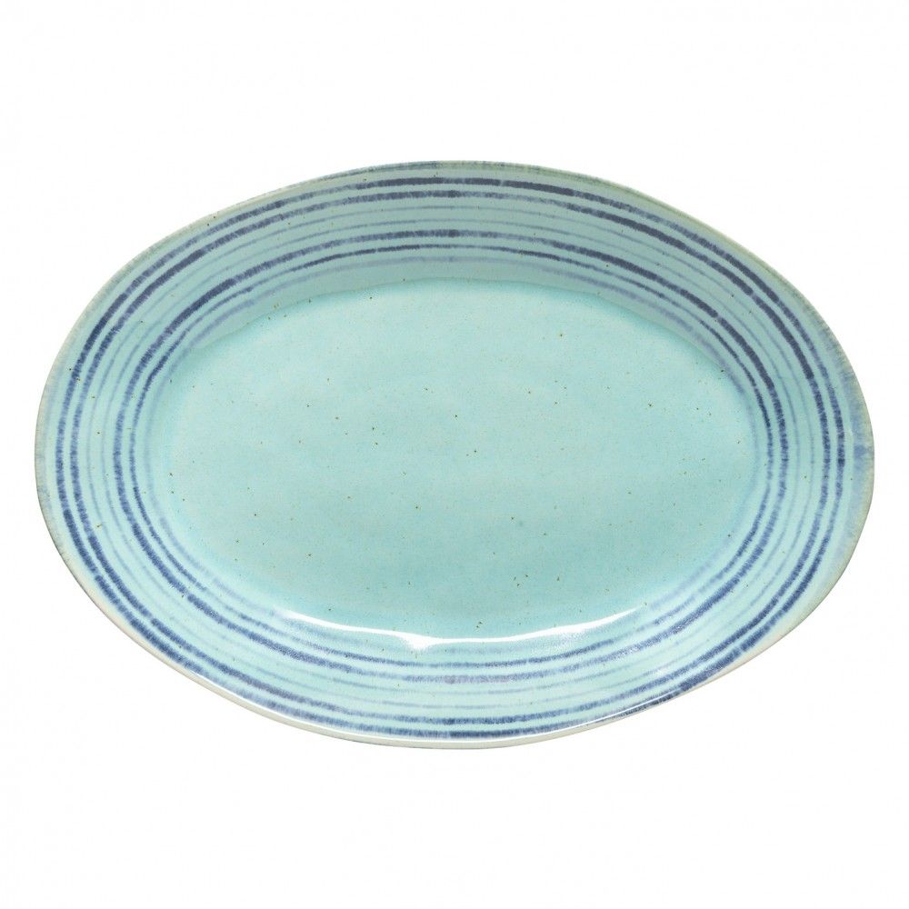 Nantucket Oval Platter - Aqua
