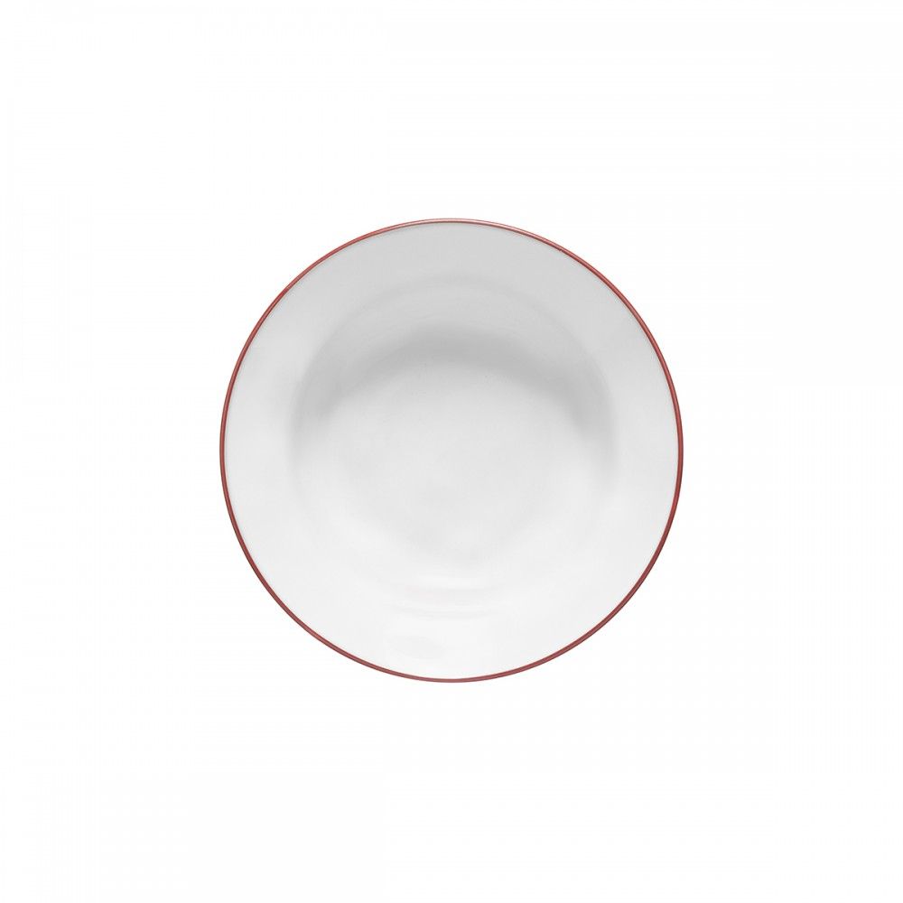 Beja Pasta Plate Set - White Red