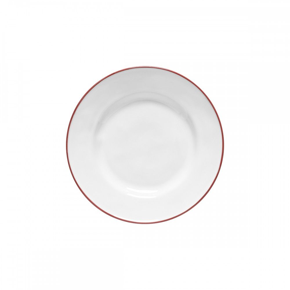 Beja Salad Plate Set - White Red