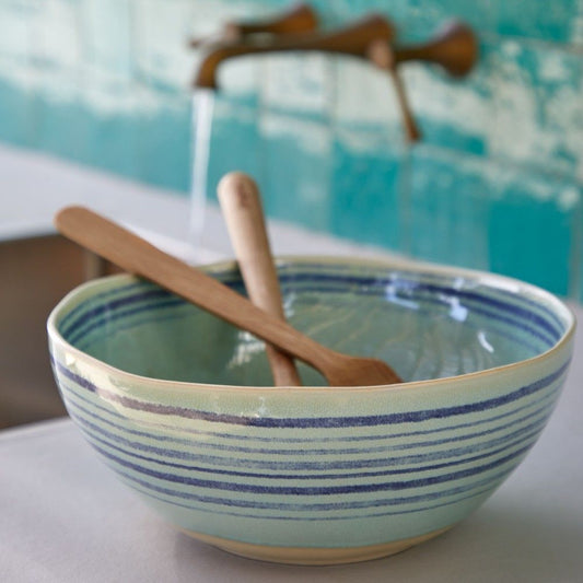 Nantucket Serving Bowl - Aqua