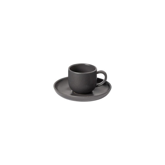 Pacifica Coffee Cup & Saucer Set - Seed Grey