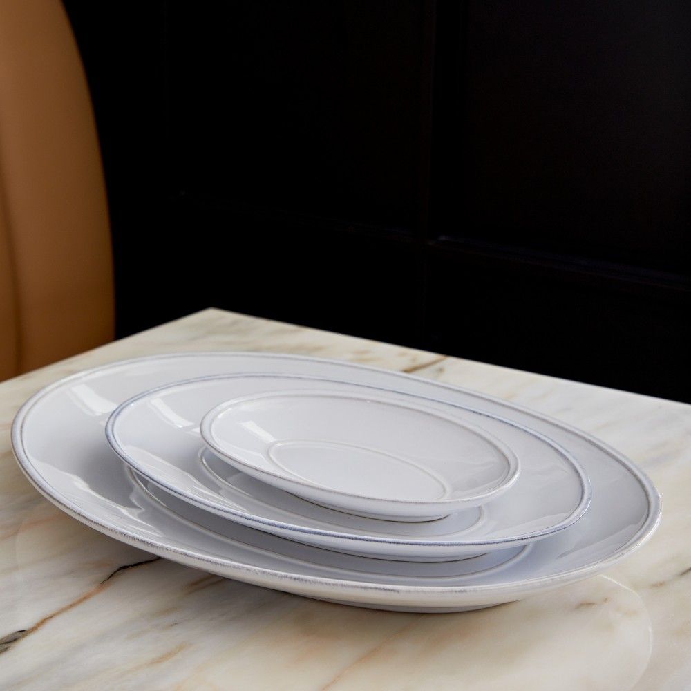 Friso Large Oval Platter - White