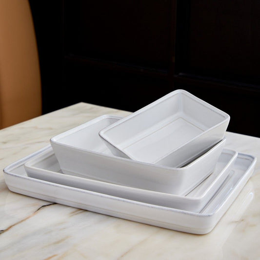 Friso 8 in Rectangular Baker - White