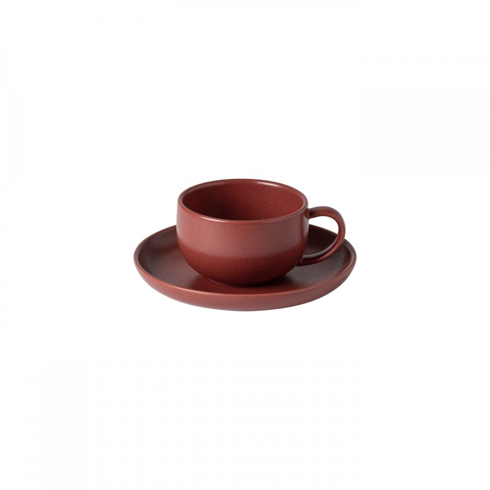 Pacifica Tea Cup & Saucer Set - Cayenne