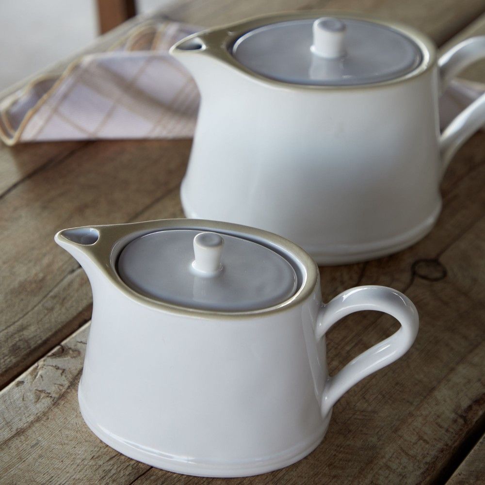Beja Large Teapot - White Cream
