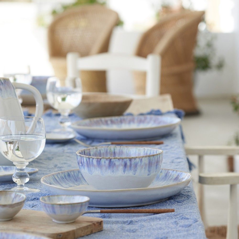 Brisa Round Dinner Plate Set - Ria Blue
