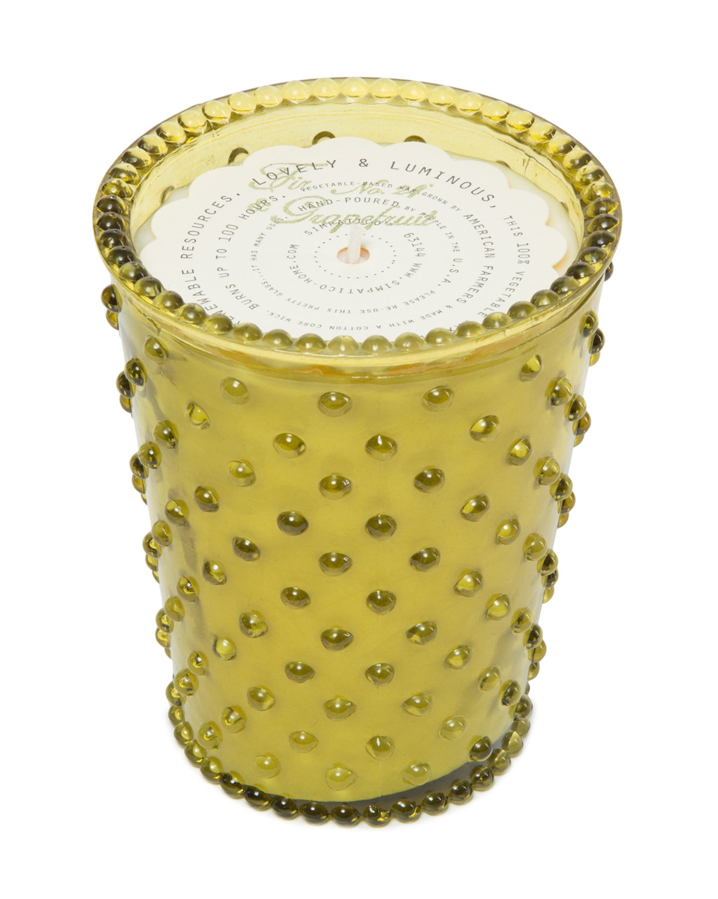 Simpatico Hobnail Candle - Fir & Grapefruit