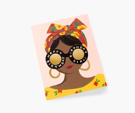 Rifle Paper Co Card - Scarf Birthday Girl