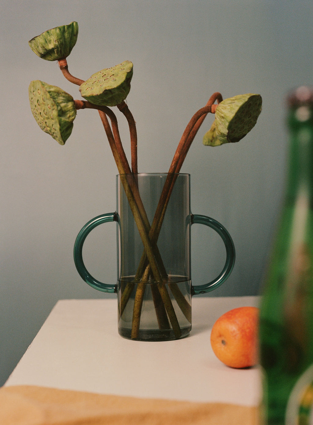 Handle Vase - Amber / Lilac