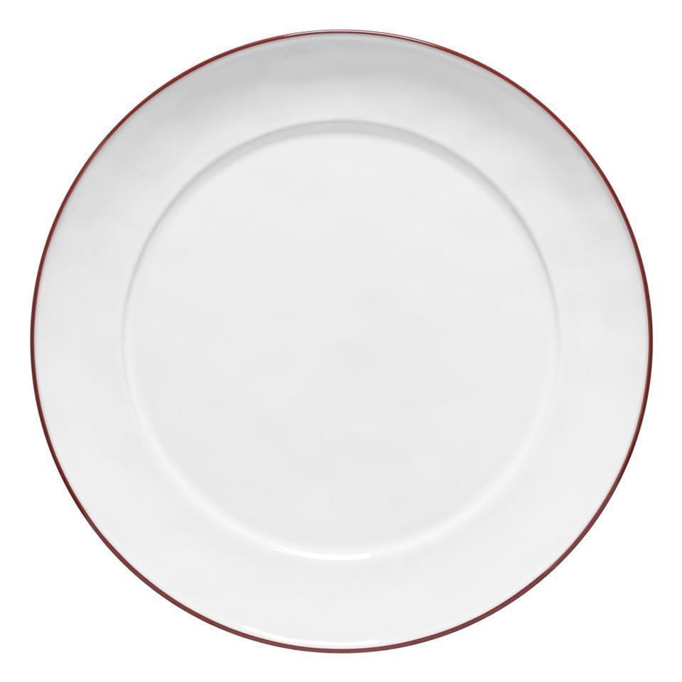 Beja Round Platter - White Red