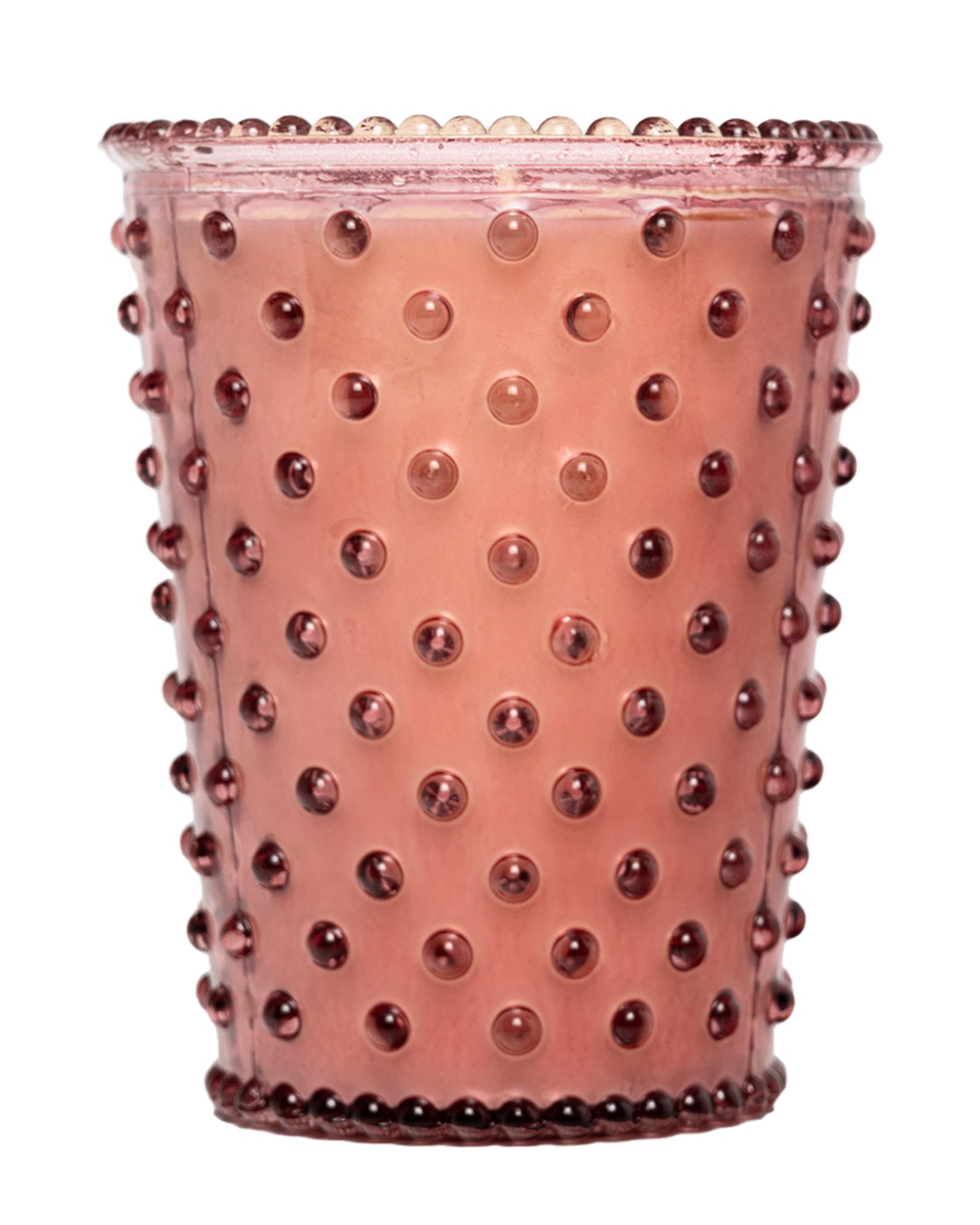 Simpatico Hobnail Candle - Coral