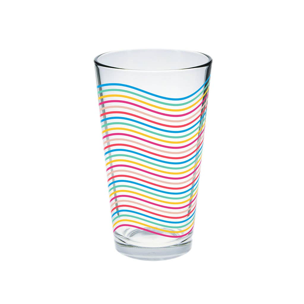 Wavy Rainbows Pint Glass