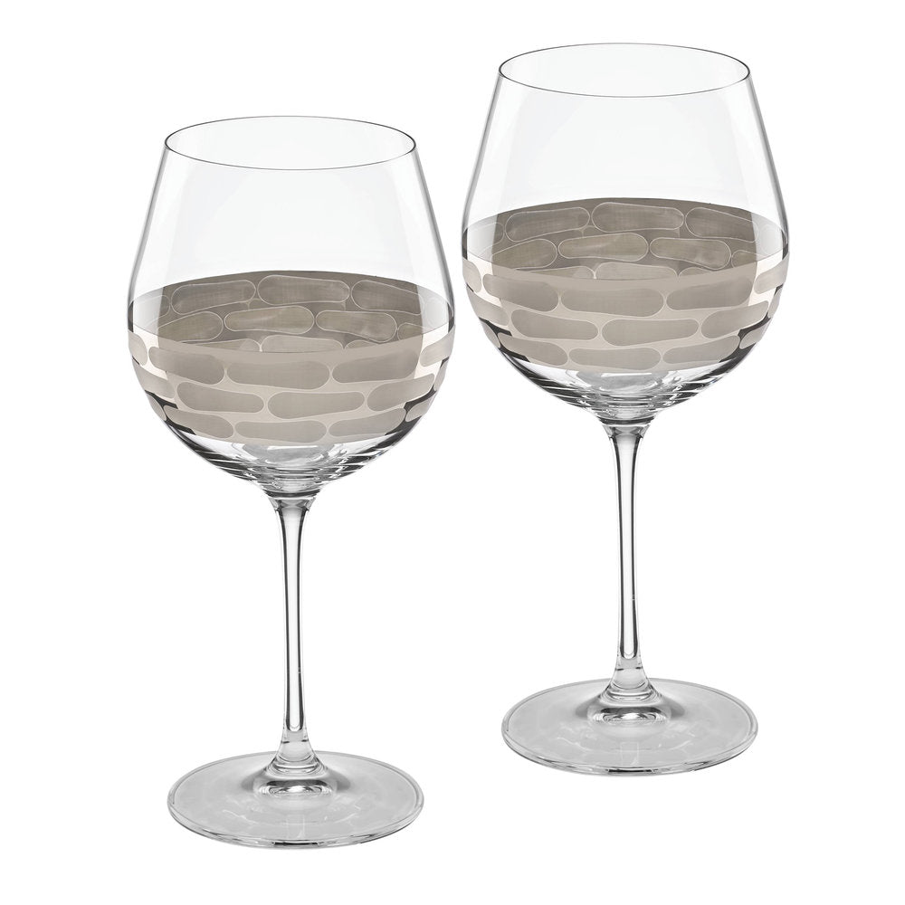 Truro Red Wine Glass Set - Platinum