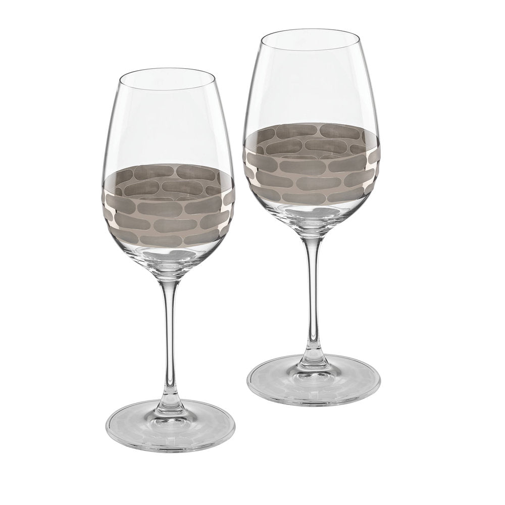 Truro White Wine Glass Set - Platinum