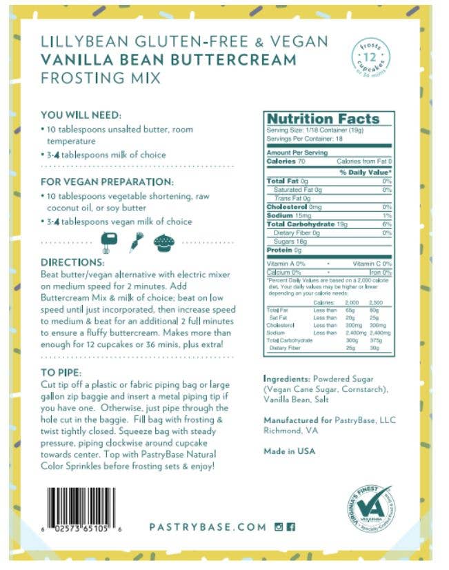 Buttercream Frosting Mix - Vanilla Bean