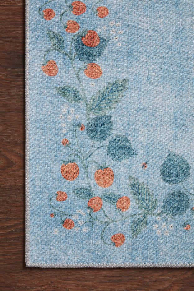 Rifle Paper Co x Loloi Atelier Rug - Strawberries Periwinkle