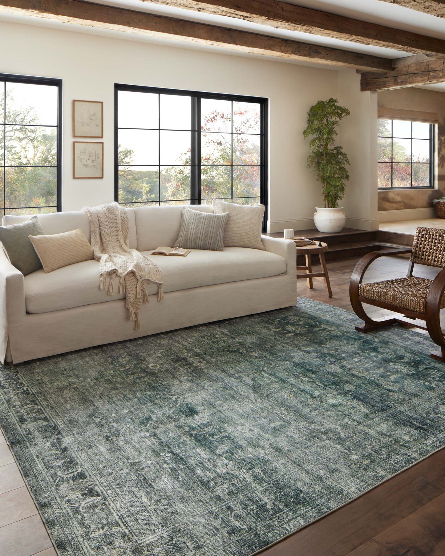 Magnolia Home x Loloi Banks Rug - Blue Lagoon