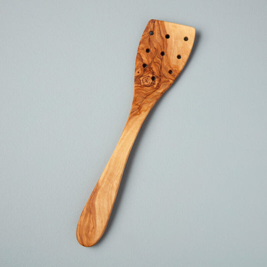 Olive Wood Spatula With Holes