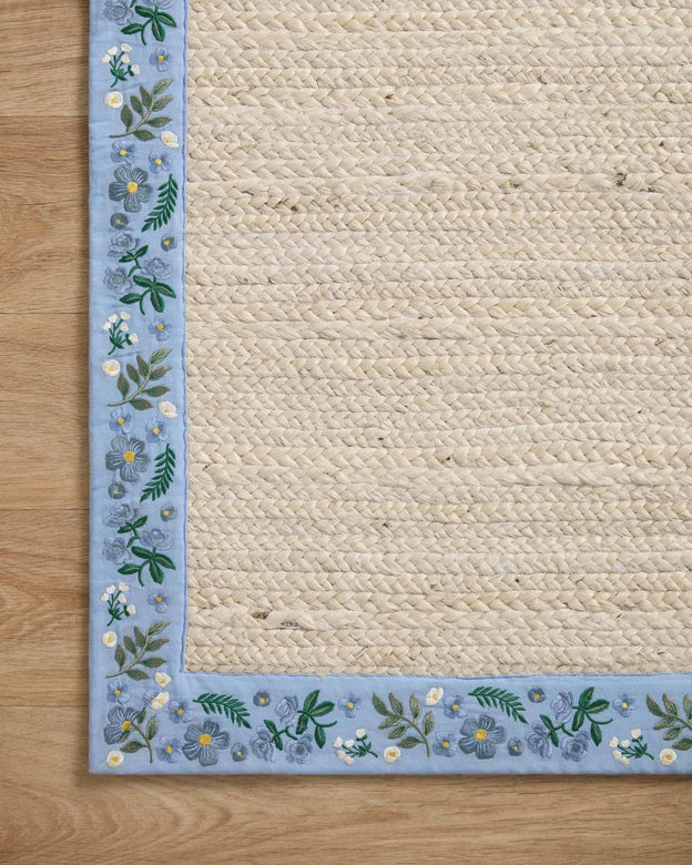 Rifle Paper Co x Loloi Costa Rug - Wildwood Ivory & French Blue