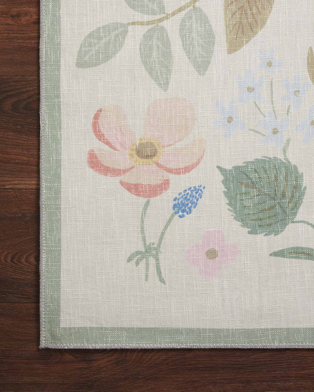 Rifle Paper Co x Loloi Cotswolds Rug - Strawberry Fields Ivory