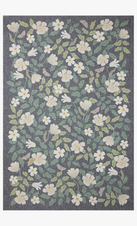 Rifle Paper Co x Loloi Cotswolds Rug - Primrose Charcoal