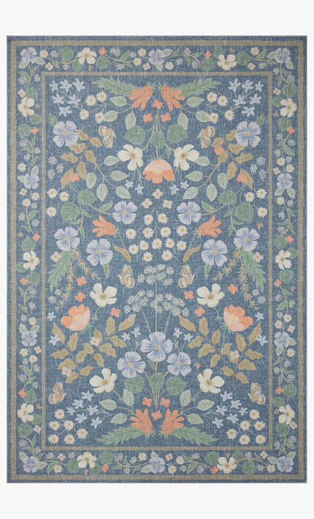 Rifle Paper Co x Loloi Cotswolds Rug - Willow Indigo