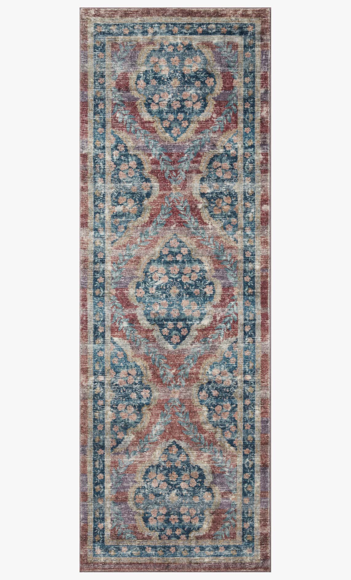 Rifle Paper Co x Loloi Courtyard Rug - Chateau Red