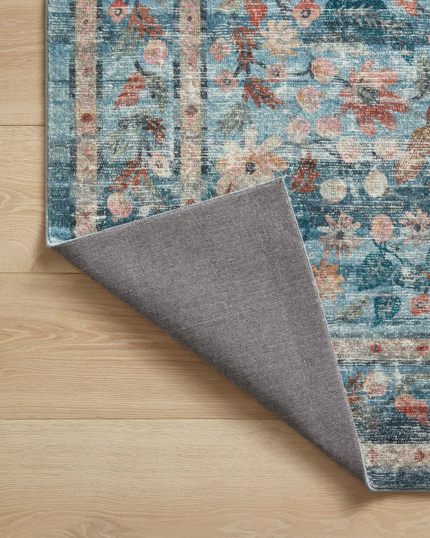 Rifle Paper Co x Loloi Courtyard Rug - Eve Blue