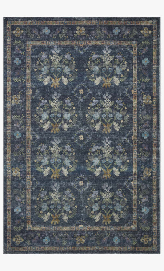 Rifle Paper Co x Loloi Courtyard Rug - Seville Navy