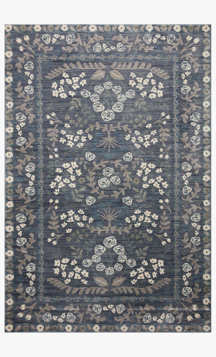 Rifle Paper Co x Loloi Fiore Rug - Florence Navy & Grey