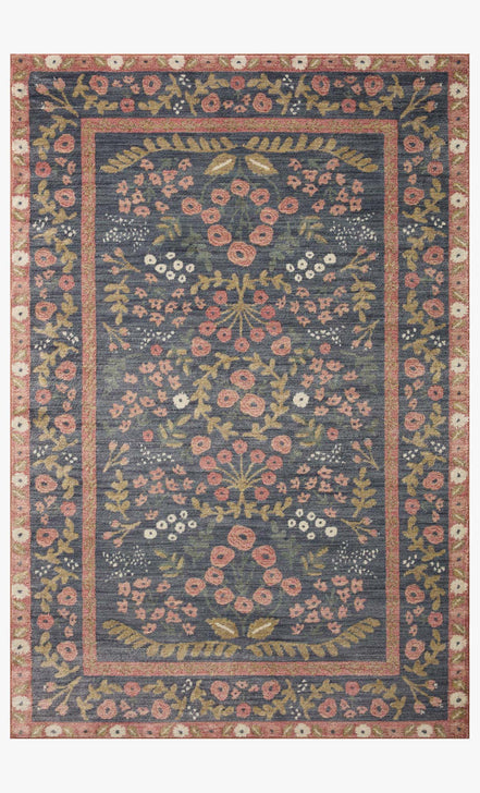 Rifle Paper Co x Loloi Fiore Rug - Florence Navy & Rust