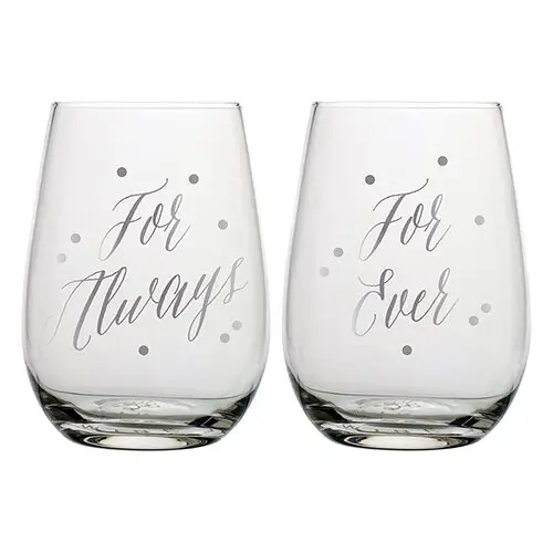 For Always Forever Wine Glass Set