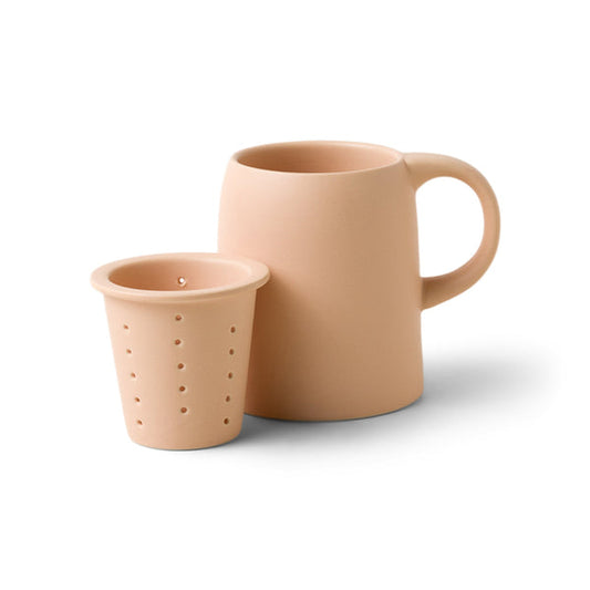 Ceramic Tea Infuser Mug - Blush Pink