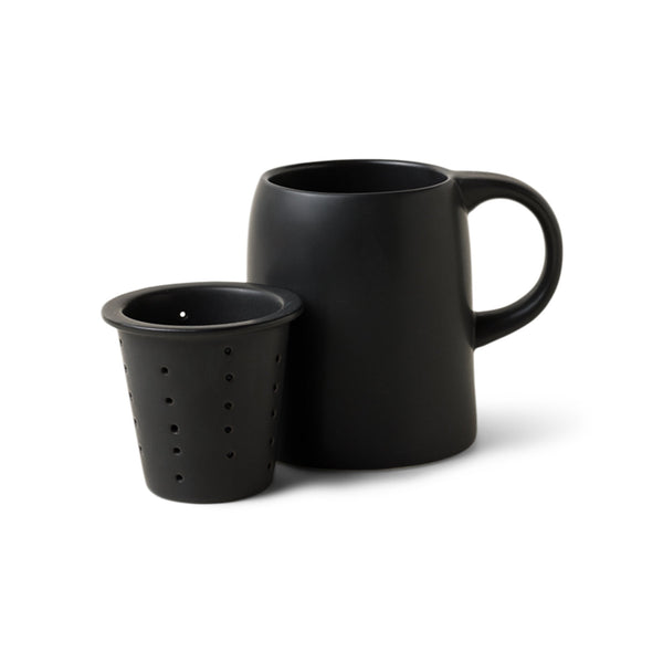 Ceramic Tea Infuser Mug - Black