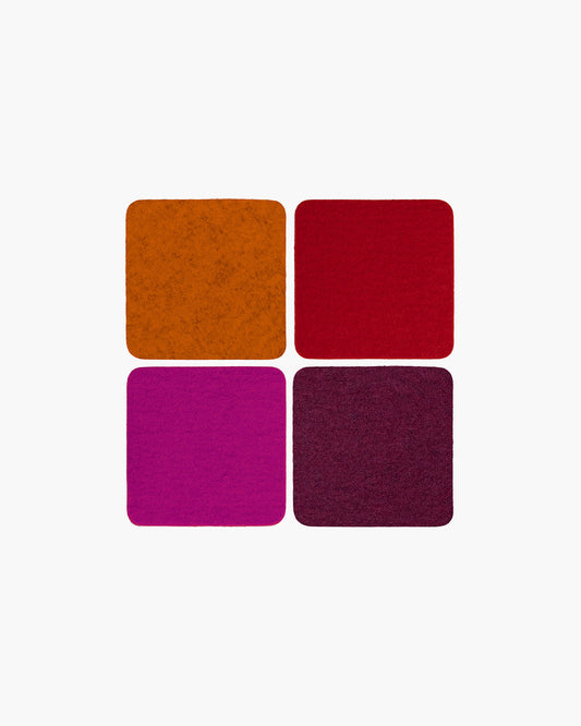 Graf Square Coaster Pack - Bordeaux