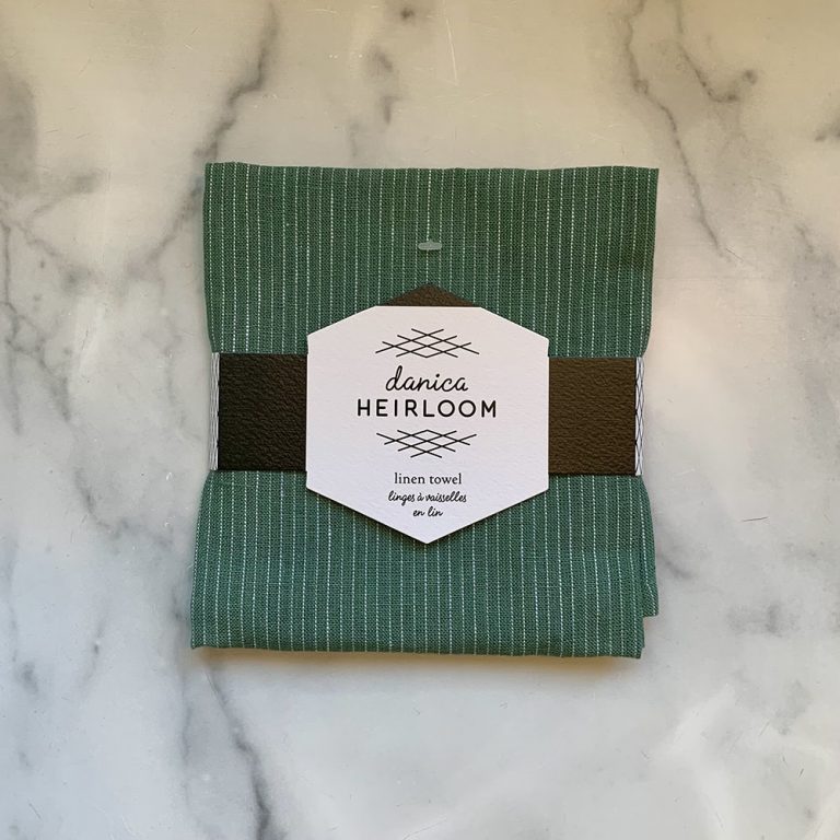 Heirloom Tea Towel - Jade Green