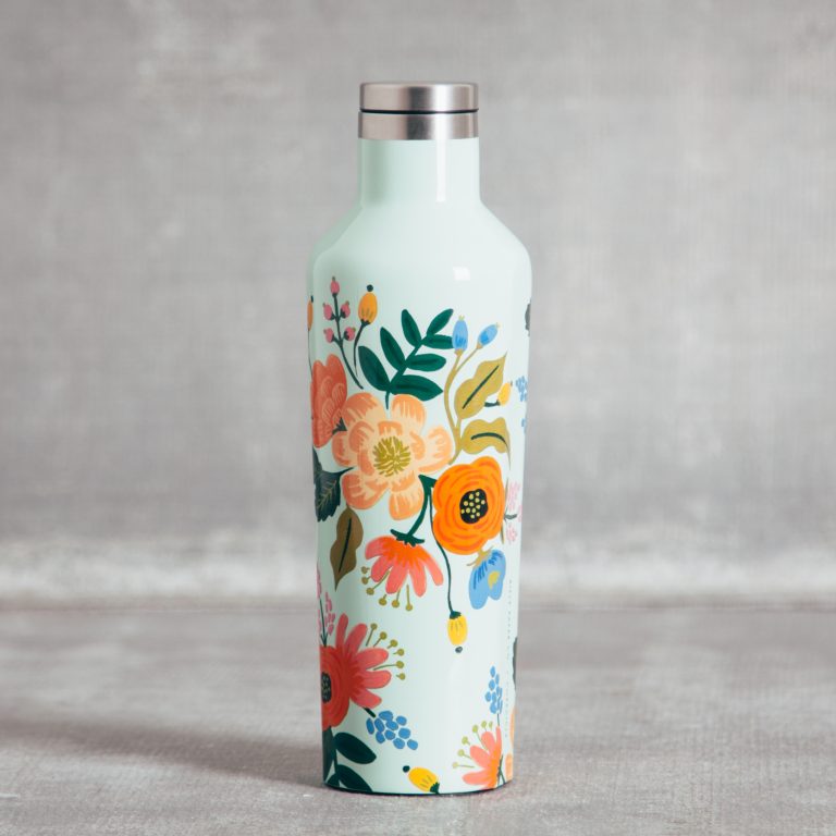 Rifle Paper Co x Corkcicle Canteen - Mint Lively Floral