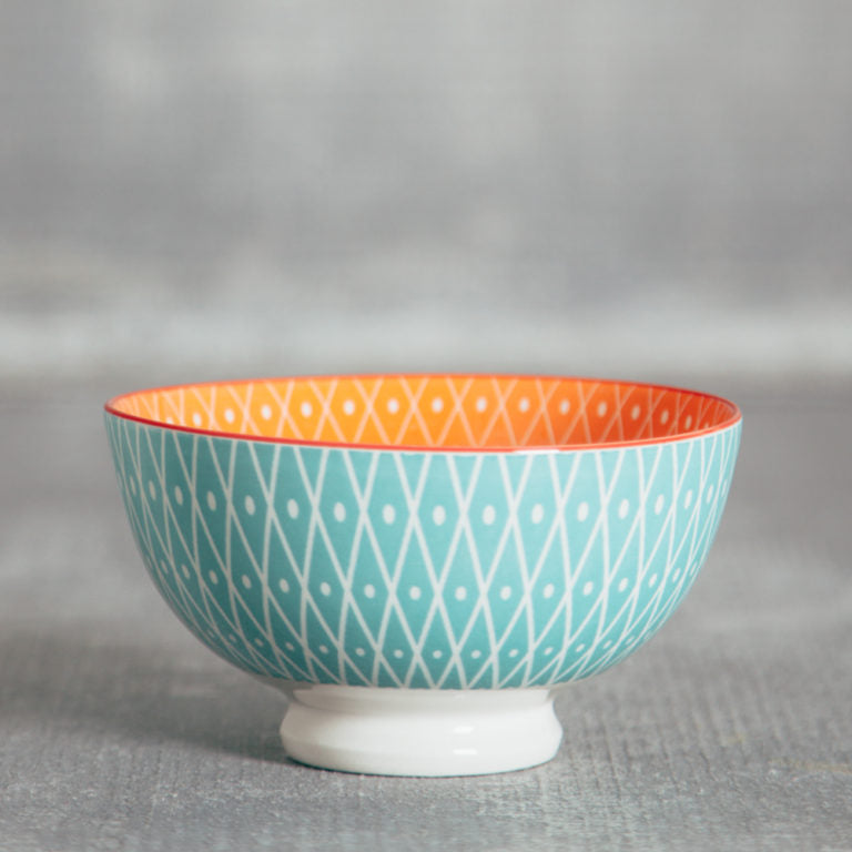 Coupe Stamped Bowl - Geo Pink