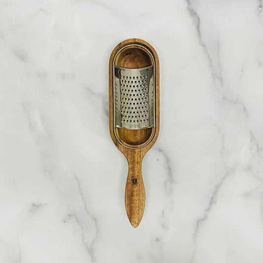 Acacia & Stainless Grater