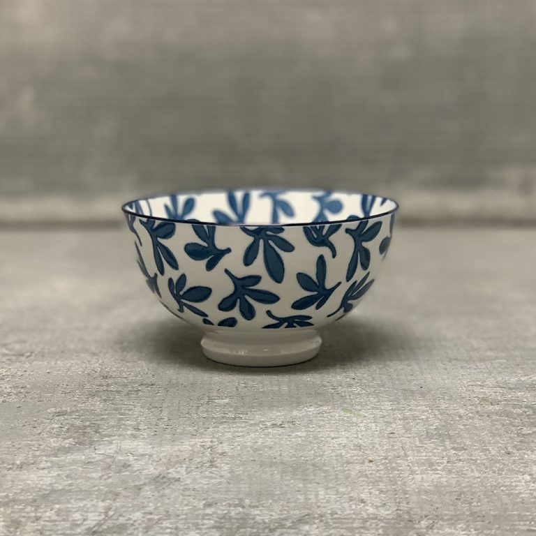 Coupe Stamped Bowl - Blue Floral