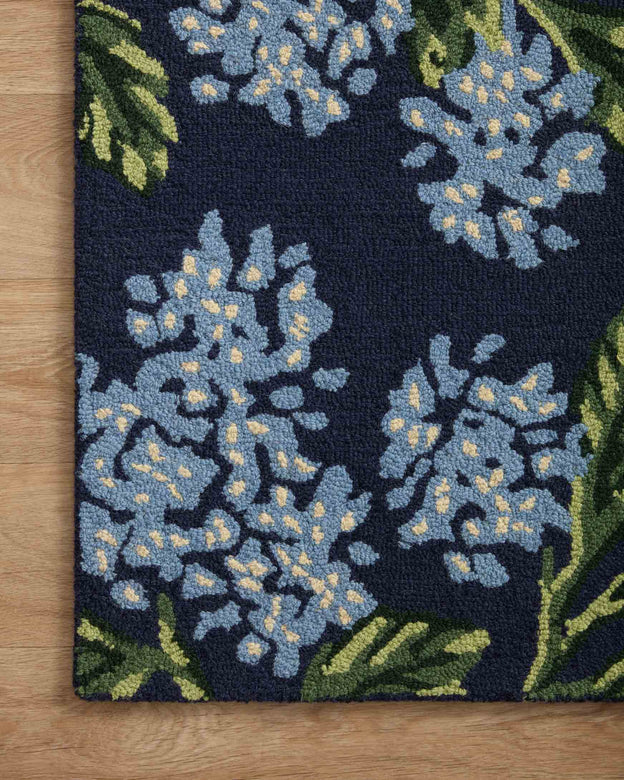 Rifle Paper Co x Loloi Joie Rug - Hydrangea Navy